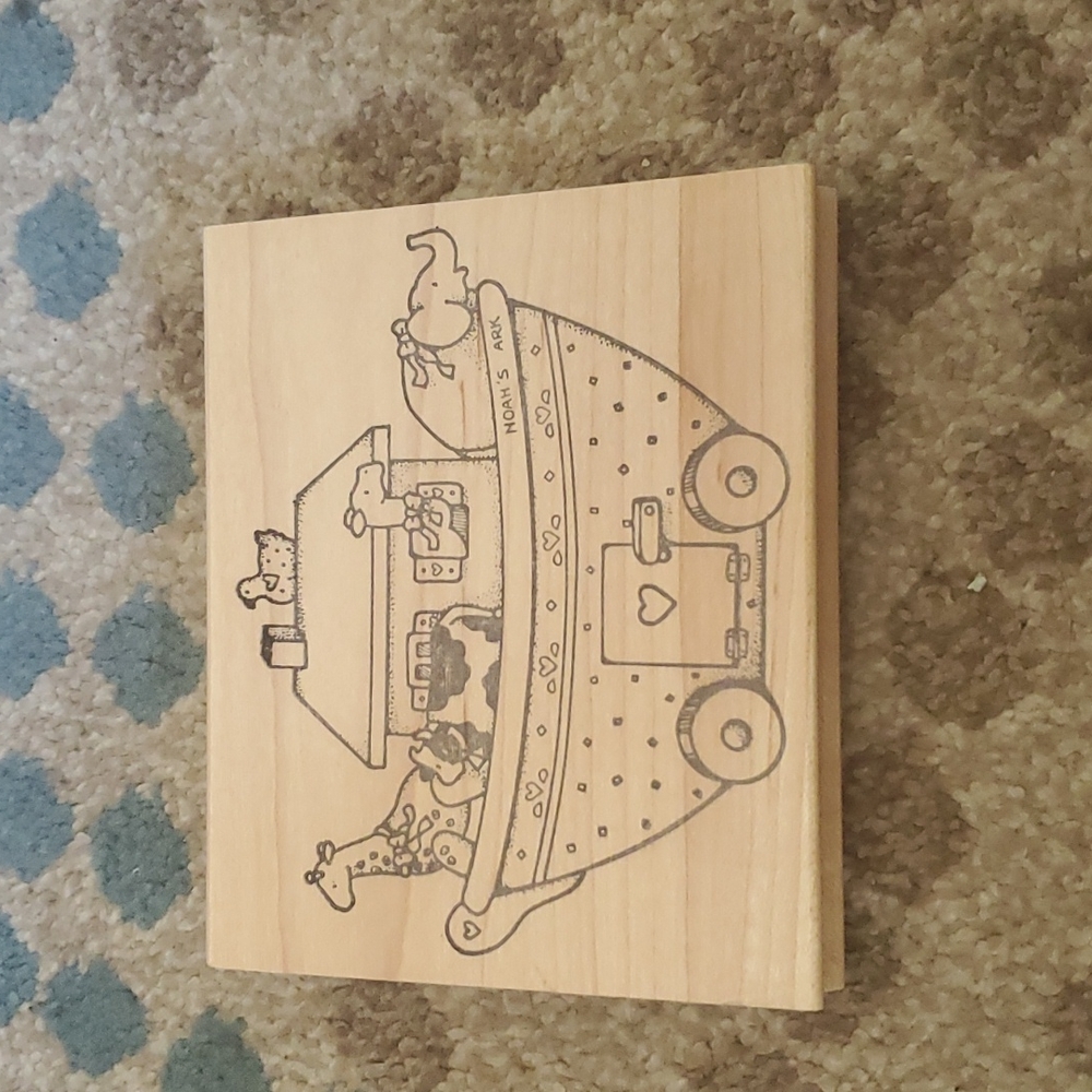 5/$15 Noah's ark rubber stamp